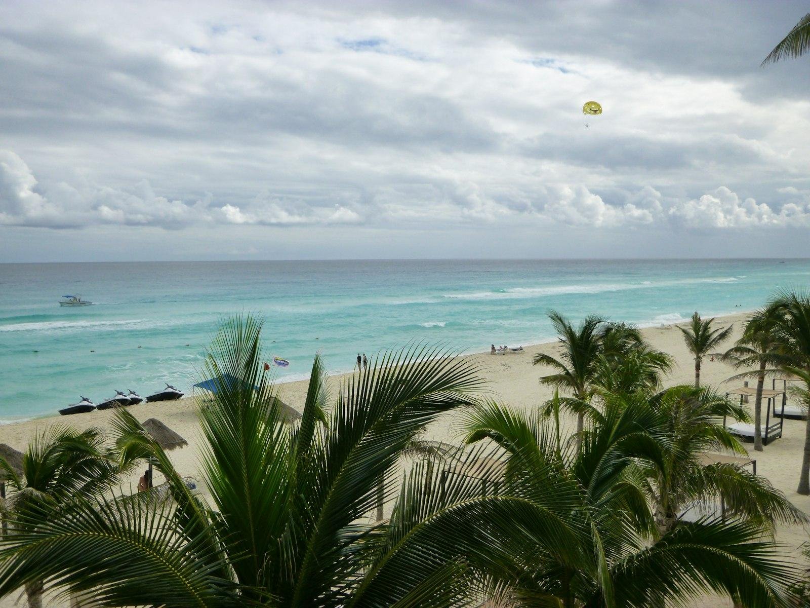 A certified Blue Flag beach in Cancún, Mexico